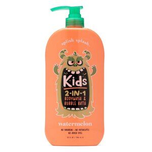 SPLISH SPLASH multi 32oz 2-in-1 Watermelon Body Wash And Bubble Bath